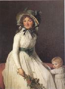 Jacques-Louis  David Emilie Seriziat nee Pecoul and Her Son Emil Born in 1793 (mk05) china oil painting reproduction